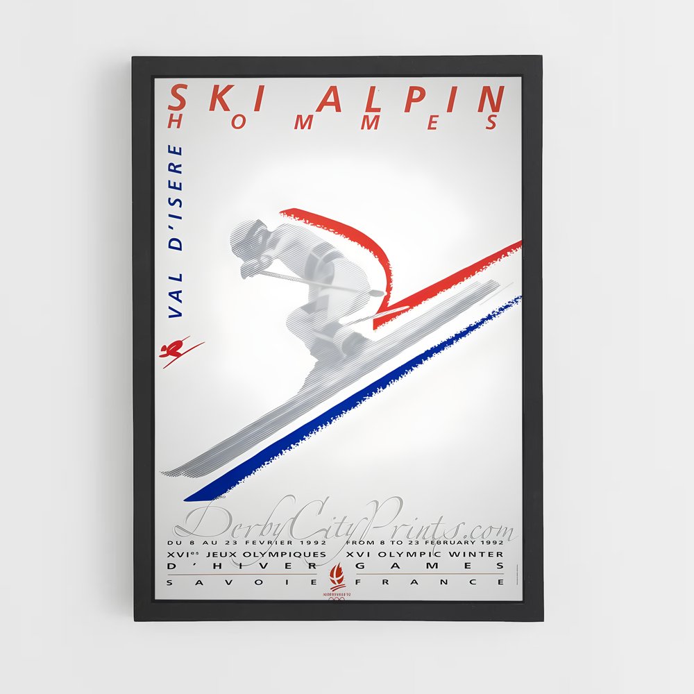 Poster Ski Extrême Albertville 1992 – affiche Jeux Olympiques (vue 2)